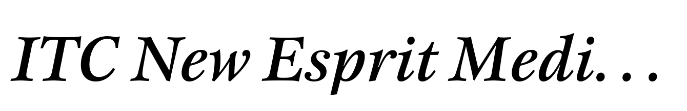 ITC New Esprit Medium Italic